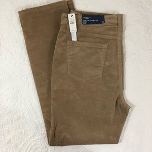 NWT Talbots High rise straight leg khaki cordory
